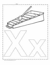 The Letter X Coloring Page